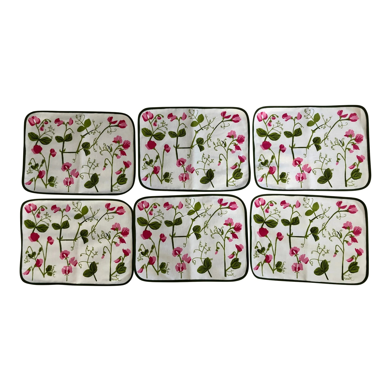 Floral Fabric Placemats Set of 6 Chairish