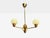Swedish Modern, Pendant Light, Brass Teak, Textured Glass, Sweden, 1950s For Sale In New York - Image 6 of 9