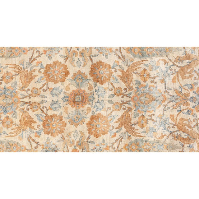 Early 20th Century Authentic Persian Kirman Handmade Wool Rug For Sale - Image 5 of 10