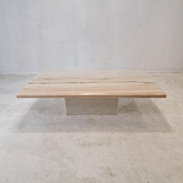 Stone Italian Marble Coffee Table, 1980s For Sale - Image 7 of 16