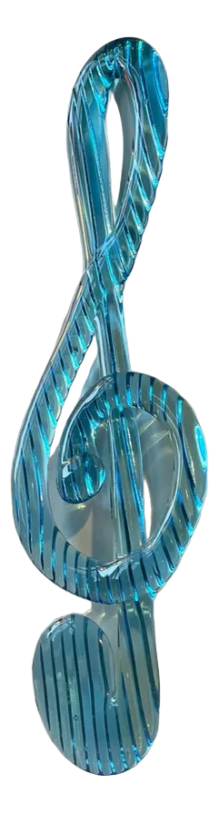 G-Note Wall Plaque in Blue Glass by Elving Conradsson for Bergdala, 1970s