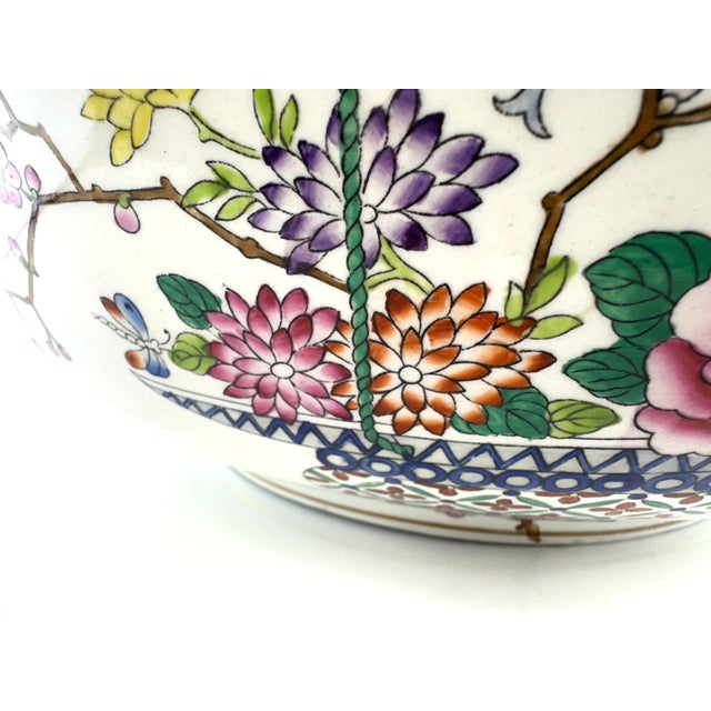 Spode Late 19th Century Antique Copeland Spode Porcelain Decorative Bowl – Hand-Painted Floral For Sale - Image 4 of 13