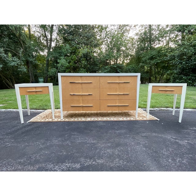 Mid-Century Modern Mitchell Gold + Bob Williams Malibu 3-Piece Bedroom Set - Dresser & Nightstands For Sale - Image 3 of 18