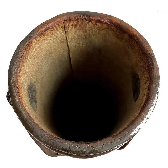 Antique Fire Bucket - Leather With Coat of Arms - Made in England For Sale In Providence - Image 6 of 7