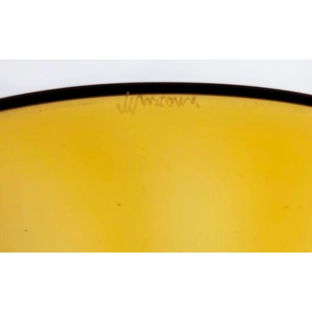 Traditional Murano Amber and Clear Glass Vase or Candleholder For Sale - Image 3 of 10