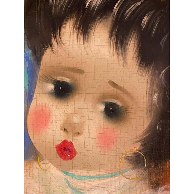 Mid 20th Century "Porcelain Doll in a Ballet Dream", Painting by Santini Poncini For Sale - Image 5 of 11