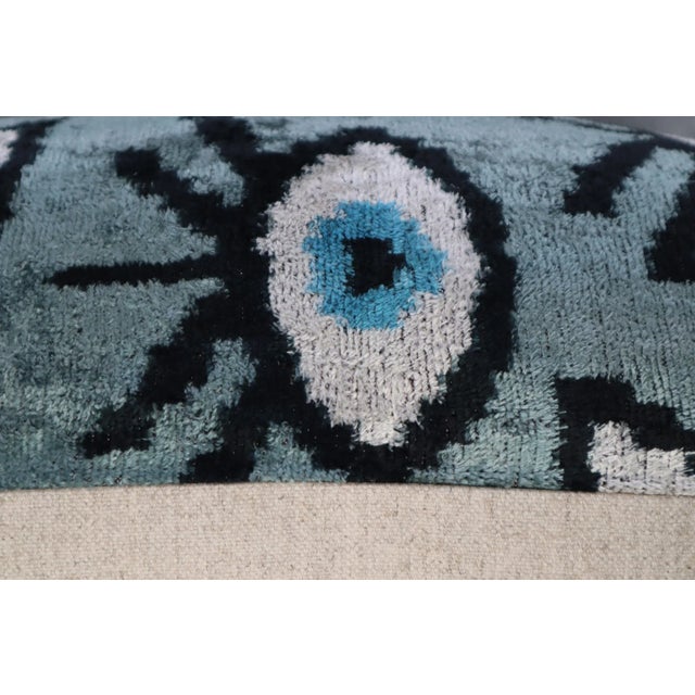 Contemporary Handmade Velvet Evil Eye Good Luck Throw Pillow & Down Feather Insert For Sale - Image 9 of 11
