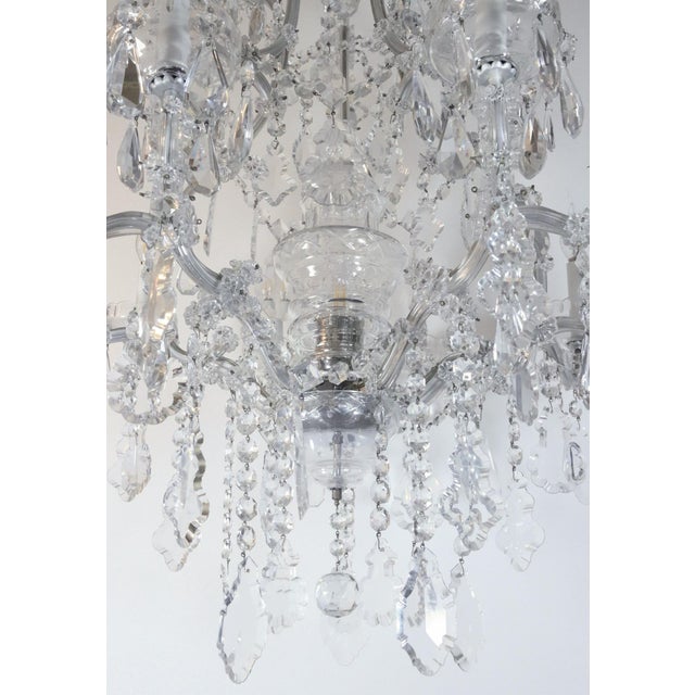 Mid 20th Century 15 Light Marie Therese Crystal Chandelier For Sale - Image 12 of 12