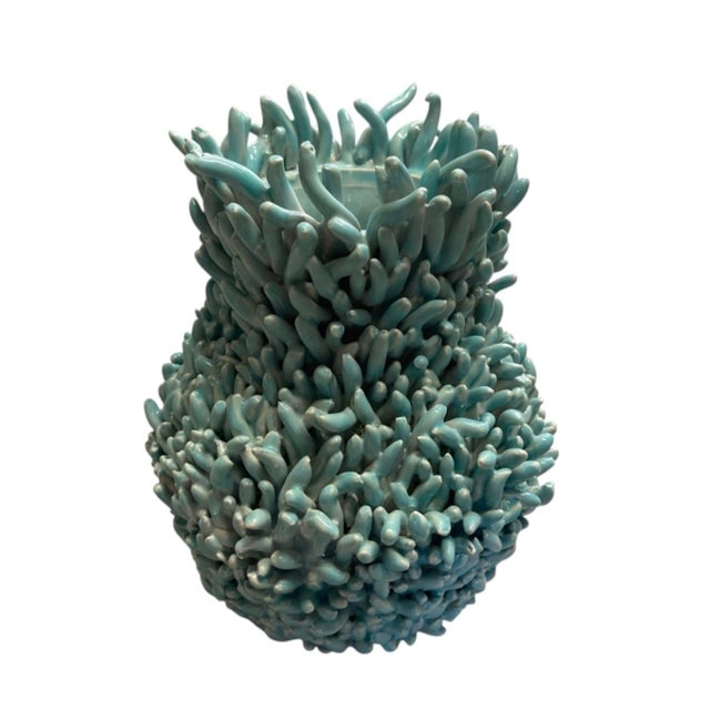 Vintage Italian Hand-Crafted Turquoise Coral For Sale In West Palm - Image 6 of 12