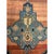 1860s Red Field Gallery Medallion Tortises Knotted Wool Antique Bijar Rug For Sale - Image 4 of 9