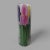 Vintage Original Hand Painted Botanical Iris Flower Glass Vase Signed For Sale - Image 17 of 17