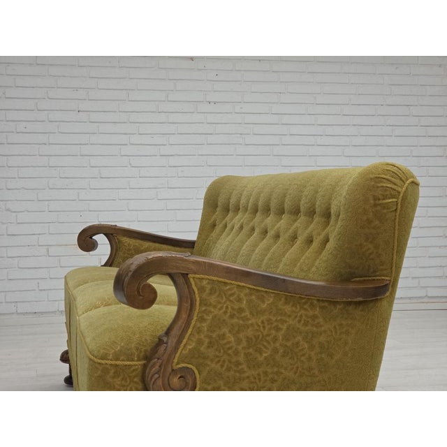 Vintage Danish Three-Seater Sofa in Wool and Oak, 1960s For Sale - Image 17 of 18