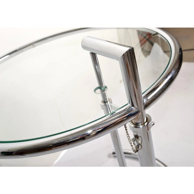 Eileen Gray ClassiCon Mid-Century Modern Tubular Chromed Steel Adjustable Side Table For Sale - Image 11 of 12