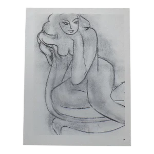 Vintage Mid 20th Century Modern Henri Matisse Abstract Female Nude Lithograph
