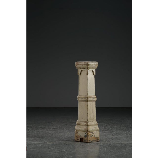 Vintage Wooden Pedestal, 1890s For Sale - Image 15 of 16