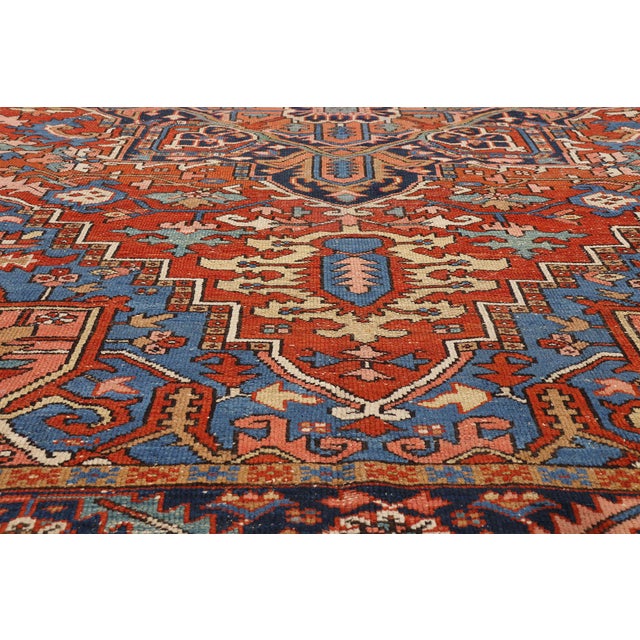 Late 19th Century Late 19th Century Persian Heriz Rug, 08'00 X 11'02 For Sale - Image 5 of 11