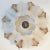Flower-shaped white sand ceramic wall lights in fat lava style. Manufactured by hustadt leuchten keramik, germany in the...