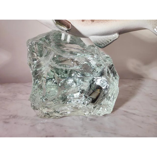 1950s Porcelain Fish on Glass Stand, 1950s For Sale - Image 5 of 13