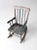 Mid 20th Century Vintage Distressed Blue Childrens Rocking Chair For Sale - Image 5 of 8