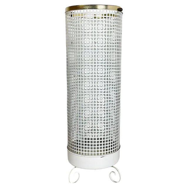 Mid-Century Hollywood Regency Brass Umbrella Stand in the style of Mathieu Matégot, France, 1950s For Sale