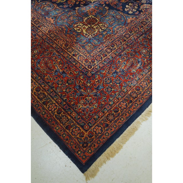 Antique Persian Sarouk Farahan Room Size Rug Approx. 12 X 13 For Sale - Image 9 of 12