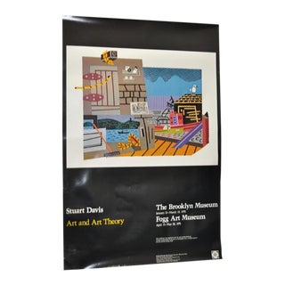 Stuart Davis "Art and Art Theory" Brooklyn Museum Exhibition Poster Circa 1978 For Sale