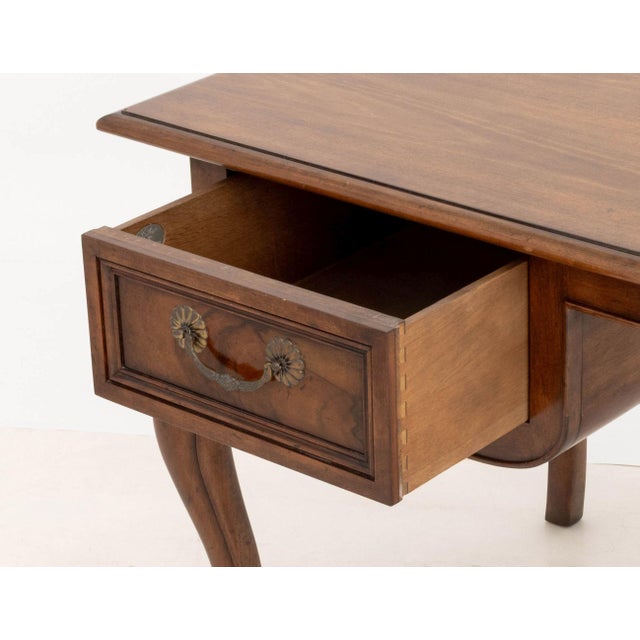Baker Furniture French Provincial Style Walnut Desk For Sale In New York - Image 6 of 9