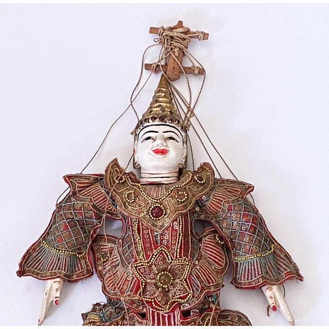 Ornate Burmese Asian Opera Puppet 18.5" H Chairish