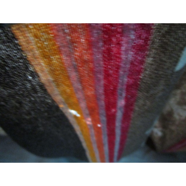Textile Pendleton Southwest Rock Art Petroglyph Wool Bedspread King Earth Tone Small Holes For Sale - Image 7 of 14