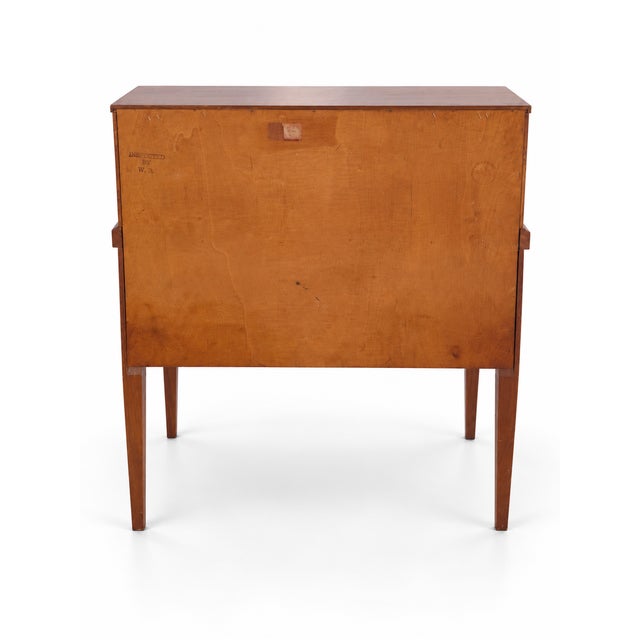Vintage Federal-Style Tambour Writing Desk With Inlaid Details For Sale - Image 9 of 10