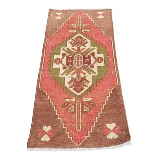 Geometric Oushak Handmade Rug For Sale