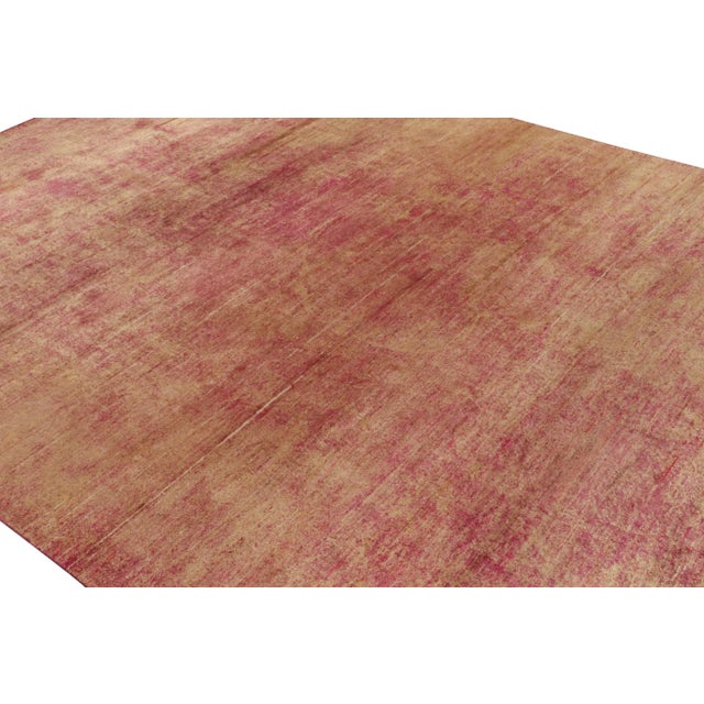 Rug & Kilim Rug & Kilim’s Oversized Contemporary Rug in Red and Gold Striations -11'x18' For Sale - Image 4 of 7