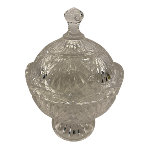 Mid 20th Century Godinger Attributed Shannon Freedom Covered Crystal Candy Jar