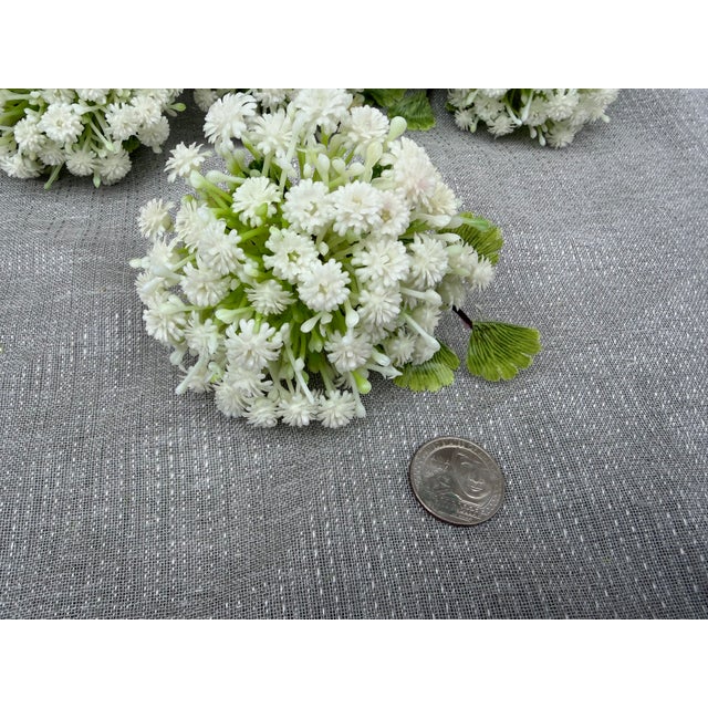 Wood White Green Floral Napkin Ring - Set of 10 For Sale - Image 7 of 16
