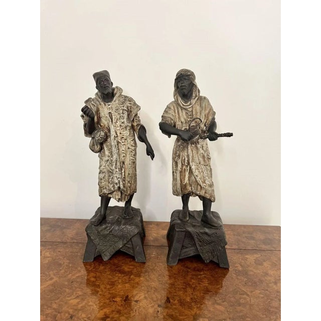 Victorian Spelter Figures, 1860s, Set of 2 For Sale - Image 3 of 8
