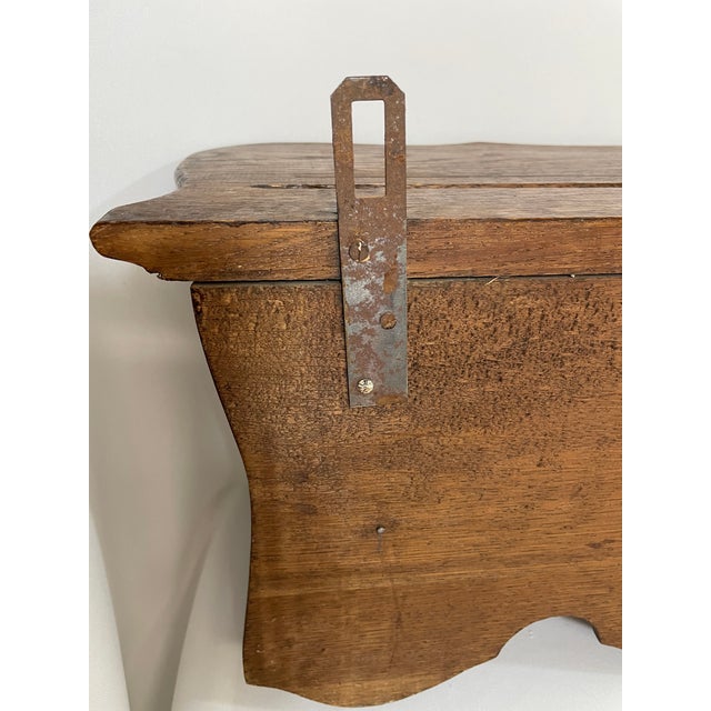 Antique French Oak Wall Shelf Coat and Hat Rack For Sale - Image 12 of 18