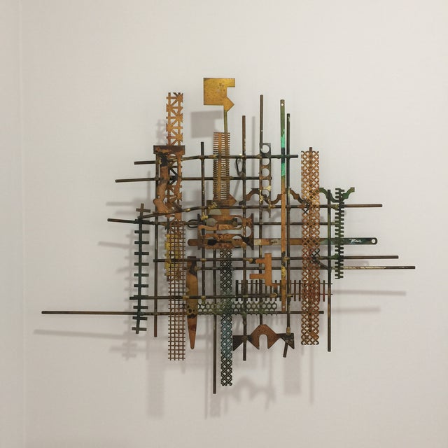 William Bowie Mid Century Brutalist Metal Wall Sculpture Chairish