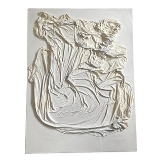 “Washed in Stillness” – Sculptural Textured Canvas in Neutral Tones (36x48) For Sale