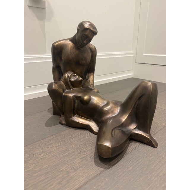 Bronze Mid-Century Modern Bronze Sculpture by Jacob Epstein (1921-2003) For Sale - Image 8 of 8