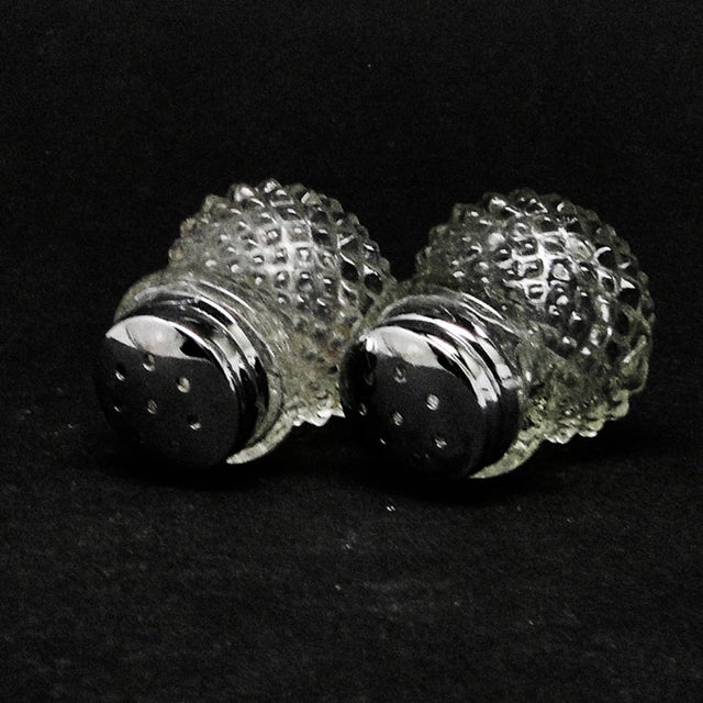 Art Deco Crystal Set of Salt Holder, United Kingdom, 1950s, Set of 2, in Very Good conditions. Designed 1950 to 1959