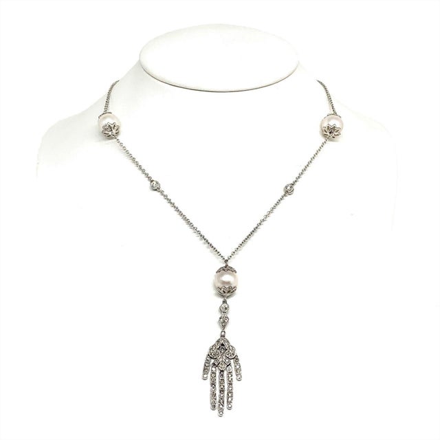 Fine Quality South Sea Pearl Diamond Necklace 14k Gold 9.00 mm Pearl Certified $4,250 821050 This is a Unique Custom Made...