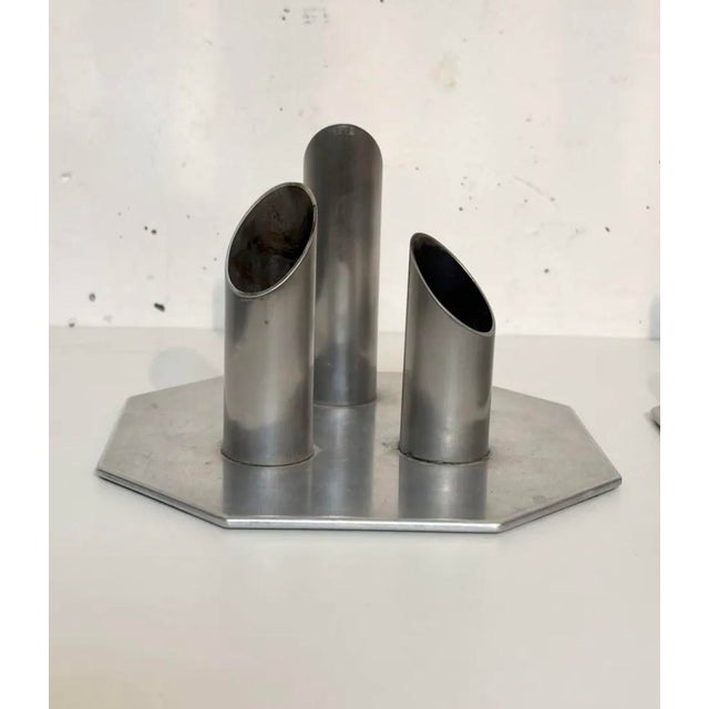 Pair of modernist candlesticks circa 1970