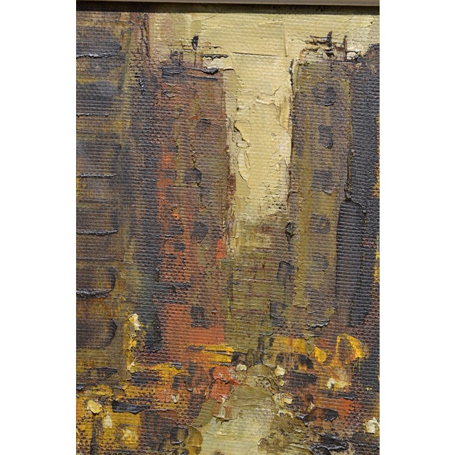 Textile City Oil Painting by Custer For Sale - Image 7 of 9