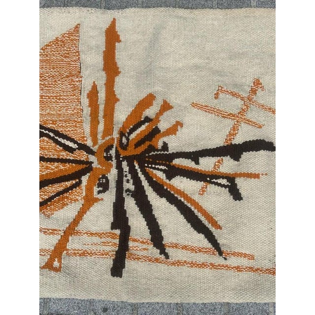 Handwoven Tapestry – “L’Éclatement” by M. Ravaux Beautiful handwoven textile wall tapestry, featuring an abstract, dynamic...