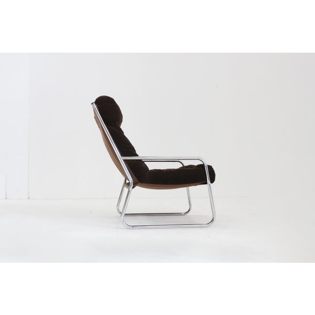 Vintage Space Age Chrome Armchair by Gillis Lundgren, 1970s, Set of 2 For Sale - Image 3 of 11