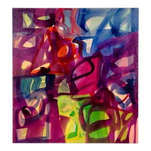 Melissa Meyer, American Abstract Expressionist Artist Melissa Meyer Oil Painting Chance, 2006