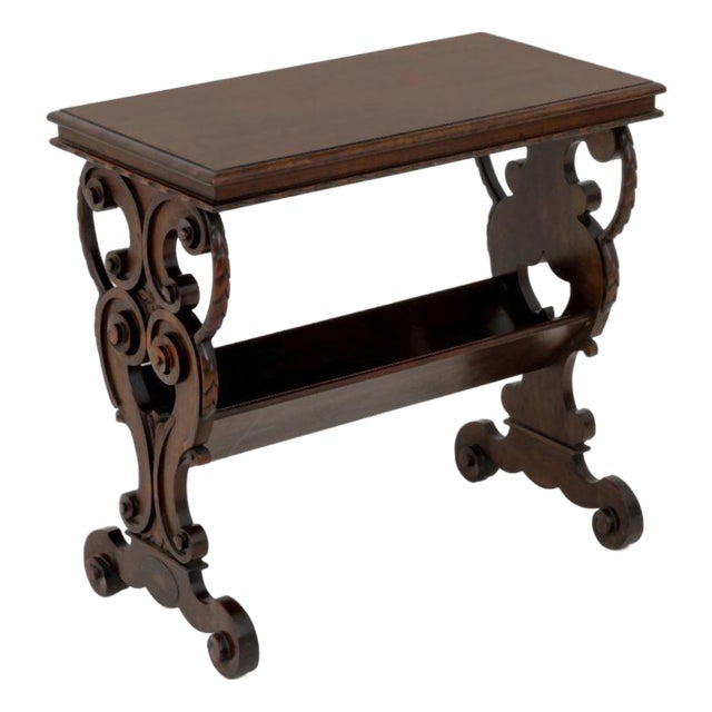 Renaissance Style Mahogany Side Table For Sale