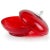 Elegant Venetian, early Murano hand blown bright red with white pasta glass leaf decoration Italian art glass covered bowl...