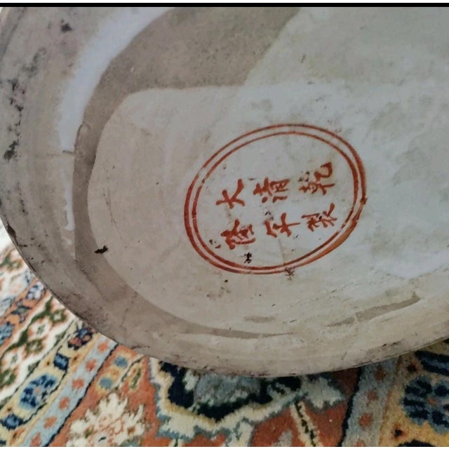 Bauhaus Antique Pair Qianlong Period Gold Gilt Chinese Enameled Hand Painted Signed Vases For Sale - Image 3 of 5