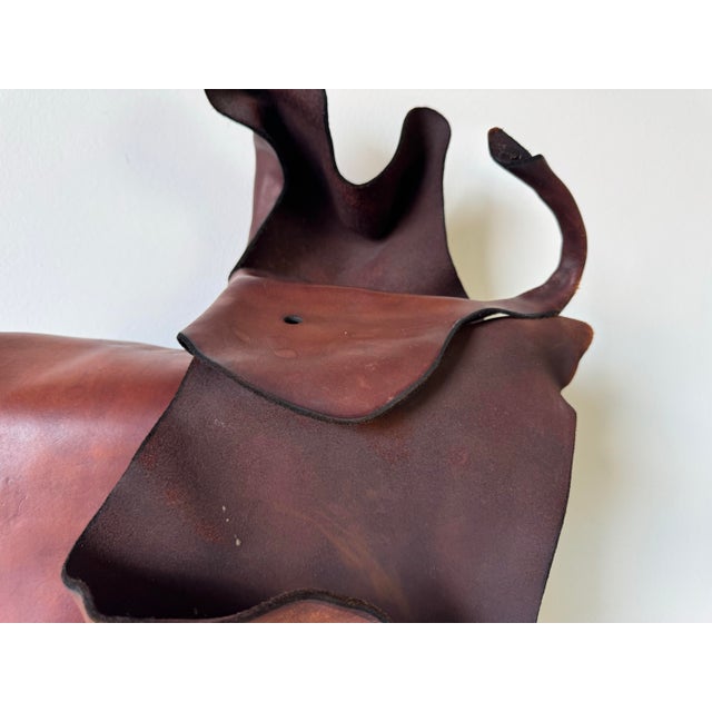 1960's Vintage German Leather Deru Elephant Sculpture For Sale - Image 4 of 9